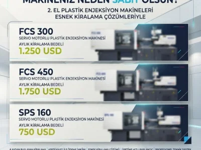 KİRALIK PLASTİK ENJEKSİYON MAKİNELERİ - 80 / 450 TON - 1