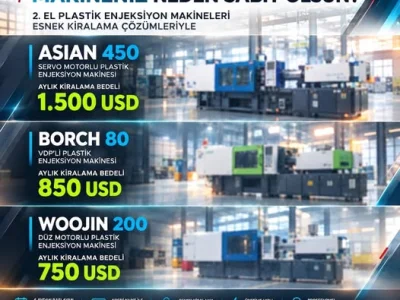 KİRALIK PLASTİK ENJEKSİYON MAKİNELERİ - 80 / 450 TON - 2